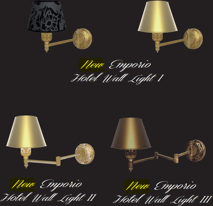 FEDE New Emporio Hotel Wall Light I II III