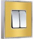 Двухклавишный выключатель в сборе FEDE BELLE EPOQUE METAL CHROME, bright gold + bright chrome FD01401CB
