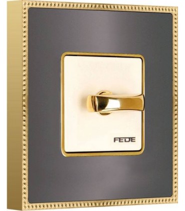 Поворотный выключатель в сборе FEDE BELLE EPOQUE METAL GOLD, graphite + bright gold FD01401OB