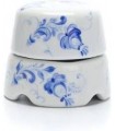 Salvador Распаячная коробка белая с росписью гжельские узоры, BOX1WT.GZ {PRODUCT_REFERENCE}