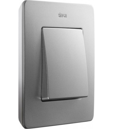 Выключатель Simon 82 Detail цвет алюминий/белый 8200610-093