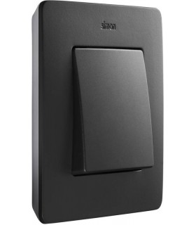 Выключатель Simon 82 Detail цвет графит/алюминий 8200610-238