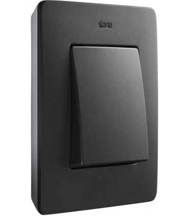 Выключатель Simon 82 Detail цвет графит/алюминий 8200610-238