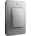 Выключатель Simon 82 Detail цвет алюминий/черный 8200610-293