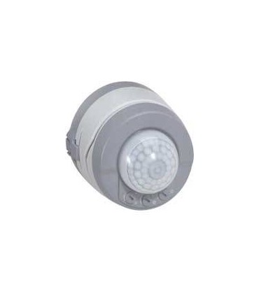Датчик движения Legrand, Plexo, c нейтрал. проводом, угол обнаружения 360°, серый IP55 69740