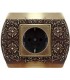 Розетка FEDE серии Sanremo цвет Bright Patina FD01421PB