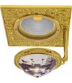 Квадратный точечный светильник с крупным кристаллом FEDE SAN SEBASTIAN CRYSTAL DE LUXE блестящее золото FD1033CLOB