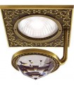 Квадратный точечный светильник с крупным кристаллом FEDE SAN SEBASTIAN CRYSTAL DE LUXE патина FD1033CLPB