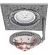 Квадратный точечный светильник с крупным кристаллом FEDE SAN SEBASTIAN CRYSTAL DE LUXE блестящий хром FD1033CLCB