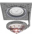 Квадратный точечный светильник с крупным кристаллом FEDE SAN SEBASTIAN CRYSTAL DE LUXE блестящий хром FD1033CLCB