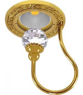 Круглый точечный светильник с крупным кристаллом FEDE PARIS CRYSTAL DE LUXE блестящее золото FD1034CLOB