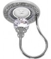 Круглый точечный светильник с крупным кристаллом FEDE PARIS CRYSTAL DE LUXE хром FD1034CLCB