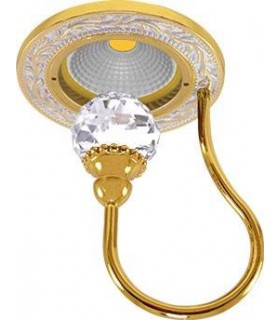 Круглый точечный светильник с крупным кристаллом FEDE PARIS CRYSTAL DE LUXE блестящее золото FD1034CLOP