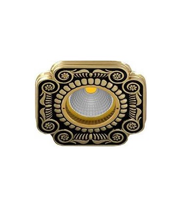 Квадратный точечный светильник из латуни, FEDE SMALTO ITALIANO FIRENZE JET BLACK FD1007NEEN