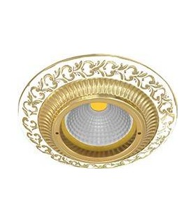 Круглый точечный светильник из латуни, FEDE SMALTO ITALIANO SAN SEBASTIAN PEARL WHITE FD1004OPEN