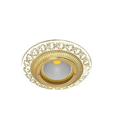 Круглый точечный светильник из латуни, FEDE SMALTO ITALIANO SAN SEBASTIAN PEARL WHITE FD1004OPEN