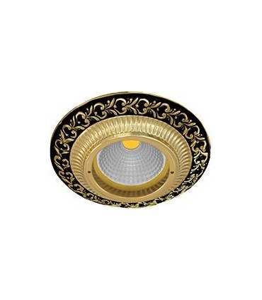 Круглый точечный светильник из латуни, FEDE SMALTO ITALIANO SAN SEBASTIAN JET BLACK FD1004NEEN