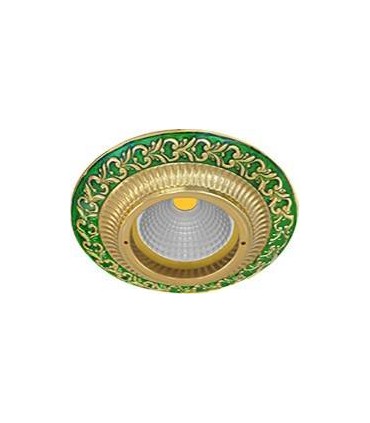 Круглый точечный светильник из латуни, FEDE SMALTO ITALIANO SAN SEBASTIAN EMERALD GREEN FD1004VEEN