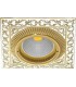 Квадратный точечный светильник из латуни, FEDE SMALTO ITALIANO SAN SEBASTIAN PEARL WHITE FD1005OPEN