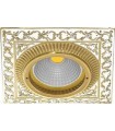 Квадратный точечный светильник из латуни, FEDE SMALTO ITALIANO SAN SEBASTIAN PEARL WHITE FD1005OPEN