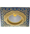 Квадратный точечный светильник из латуни, FEDE SMALTO ITALIANO SAN SEBASTIAN BLUE SAPPHIRE FD1005AZEN