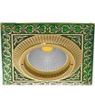 Квадратный точечный светильник из латуни, FEDE SMALTO ITALIANO SAN SEBASTIAN EMERALD GREEN FD1005VEEN