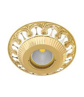Круглый точечный светильник из латуни FEDE SMALTO ITALIANO CORDOBA PEARL WHITE FD1019OPEN