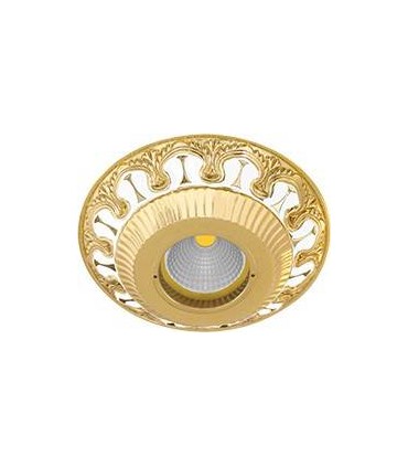 Круглый точечный светильник из латуни FEDE SMALTO ITALIANO CORDOBA PEARL WHITE FD1019OPEN