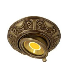 Круглый точечный поворотный светильник из латуни FEDE SIENA SWIVET & TILT, патина FD1037RPB