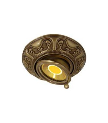 Круглый точечный поворотный светильник из латуни FEDE SIENA SWIVET & TILT, патина FD1037RPB