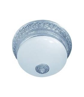 Накладной светильник FEDE BILBAO II DECO из латуни с матовым плафоном (на 2 лампы), блестящий хром FD1060SCB