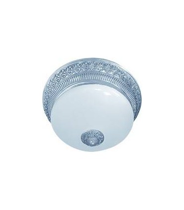 Накладной светильник FEDE BILBAO II DECO из латуни с матовым плафоном (на 2 лампы), блестящий хром FD1060SCB