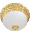 Накладной светильник FEDE BILBAO II DECO из латуни с матовым плафоном (на 2 лампы), блестящее золото FD1060SOB