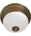 Накладной светильник FEDE BILBAO II DECO из латуни с матовым плафоном (на 2 лампы), патина FD1060SPB