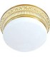 Накладной точечный светильник из латуни с матовым плафоном (на 3 лампы) FEDE EMPORIO III, золото с белой патиной FD1082SOP