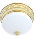 Накладной точечный светильник из латуни с матовым плафоном (на 3 лампы) FEDE EMPORIO III DECO, золото с белой патиной FD1084SOP