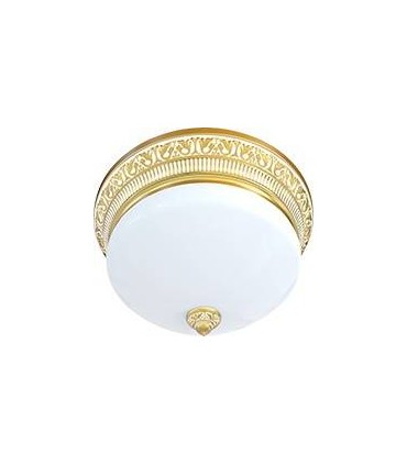 Накладной точечный светильник из латуни с матовым плафоном (на 3 лампы) FEDE EMPORIO III DECO, золото с белой патиной FD1084SOP