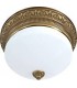 Накладной точечный светильник из латуни с матовым плафоном (на 3 лампы) FEDE EMPORIO III DECO, патина FD1084SPB