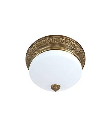 Накладной точечный светильник из латуни с матовым плафоном (на 3 лампы) FEDE EMPORIO III DECO, патина FD1084SPB