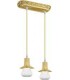 Подвесной потолочный светильник из латуни FEDE MILANO II GLASS (двойной) FD1073SCB