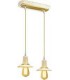 Подвесной потолочный светильник из латуни FEDE MILANO II EDISON (двойной) FD1074SCB