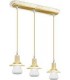 Подвесной потолочный светильник из латуни FEDE MILANO III GLASS (тройной) FD1075SCB