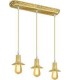 Подвесной потолочный светильник из латуни FEDE MILANO III EDISON (тройной) FD1076SCB