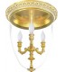 Накладной потолочный светильник из латуни с плафоном FEDE CHANDELIER I VERONA FD1094CCB