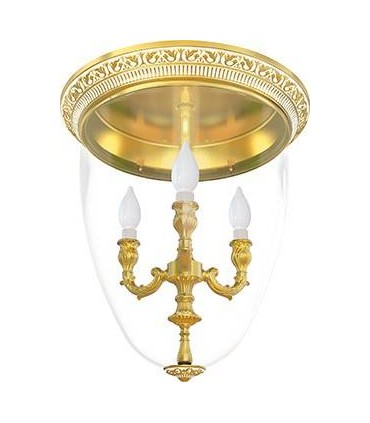 Накладной потолочный светильник из латуни с плафоном FEDE CHANDELIER I VERONA FD1094CCB