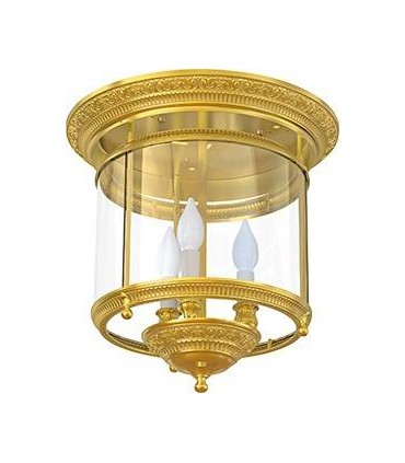 Накладной потолочный светильник из латуни с плафоном FEDE CHANDELIER II VERONA FD1096CCB