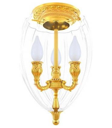 Накладной потолочный светильник из латуни с плафоном FEDE CHANDELIER I BOLOGNA FD1116CCB