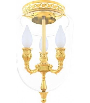 Накладной потолочный светильник из латуни с плафоном FEDE CHANDELIER II BOLOGNA FD1118CCB