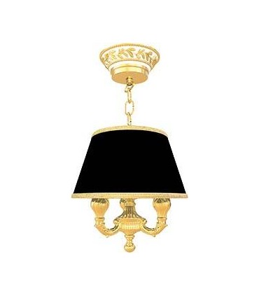 Подвесной потолочный светильник из латуни с абажуром FEDE CHANDELIER II PORTOFINO FD1122CCB