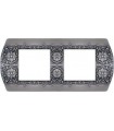 Рамка на 2 поста гор/верт FEDE SANREMO, antic silver FD01422AS